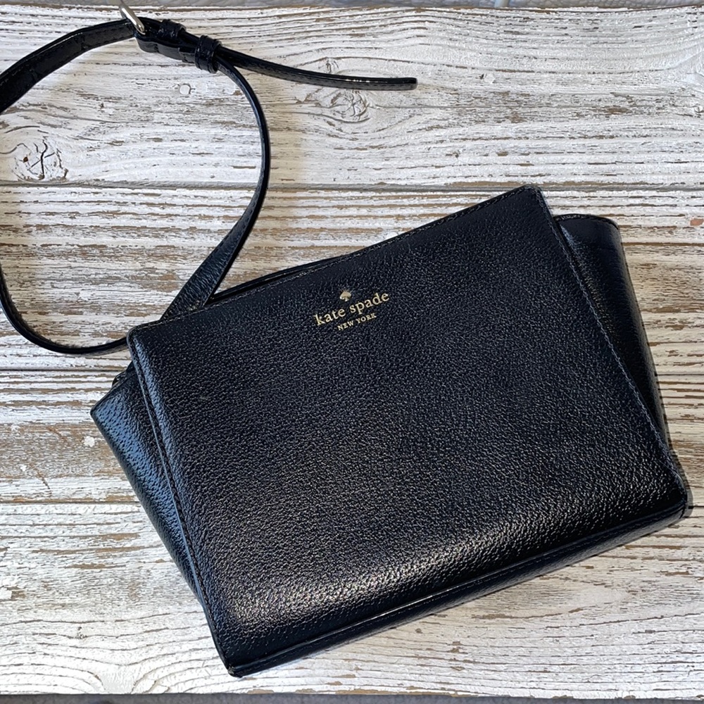 Kate Spade Black Leather Crossbody Purse